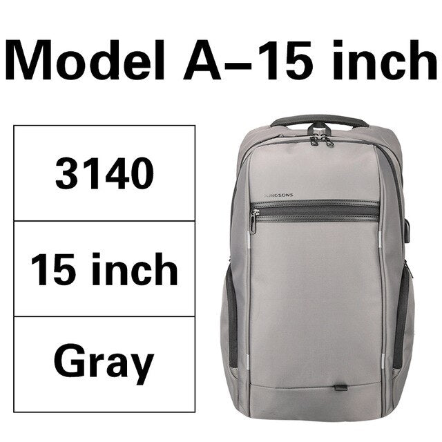 KINGSONS 2019 New Item 13.3 15.6 17.3 inch Laptop Backpack Waterproof Men Women Fashion Backpack For Business Travel School Bags