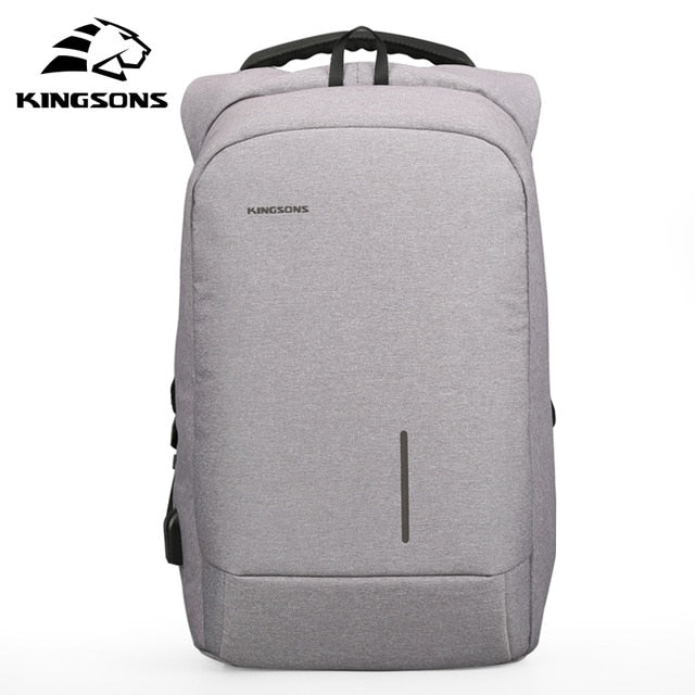 Kingsons Men Women Fashion Backpack 13 15 Inch Laptop Backpack with Anti-theft Lock Leisure Travel Backpack Student School Bag